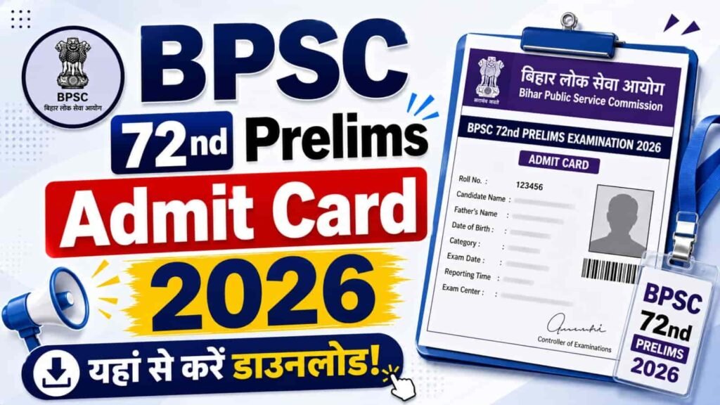 BPSC 72nd Prelims Admit Card 2026