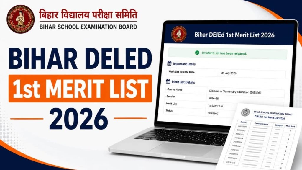 Bihar DElEd 1st Merit List 2026