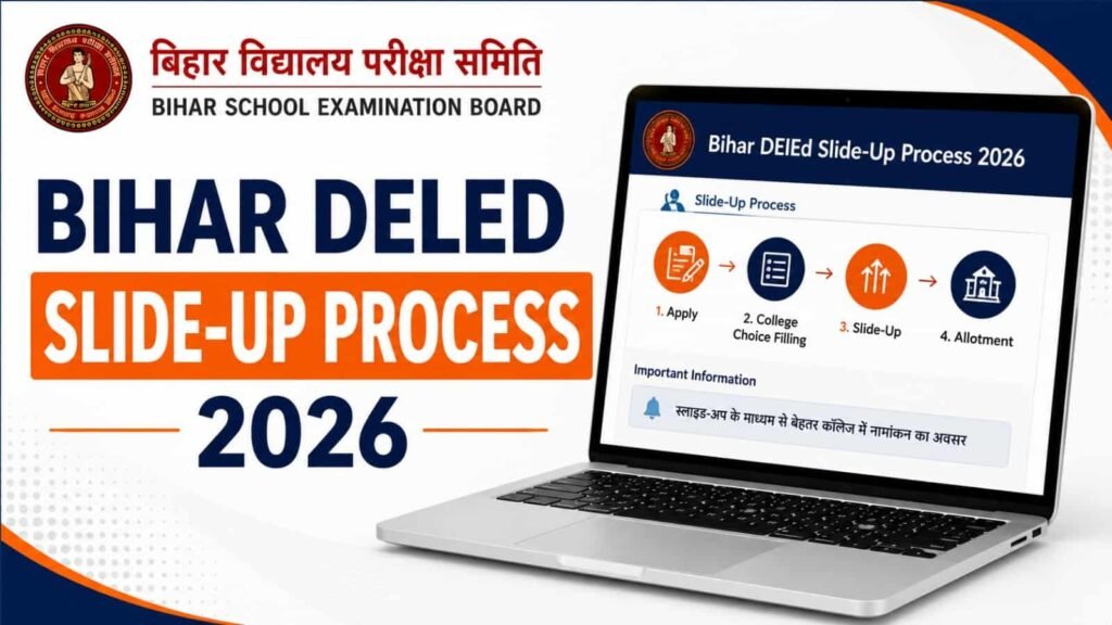 Bihar DElEd Slide Up Kaise Kare 2026 : Bihar DElEd Slide-Up Process 2026