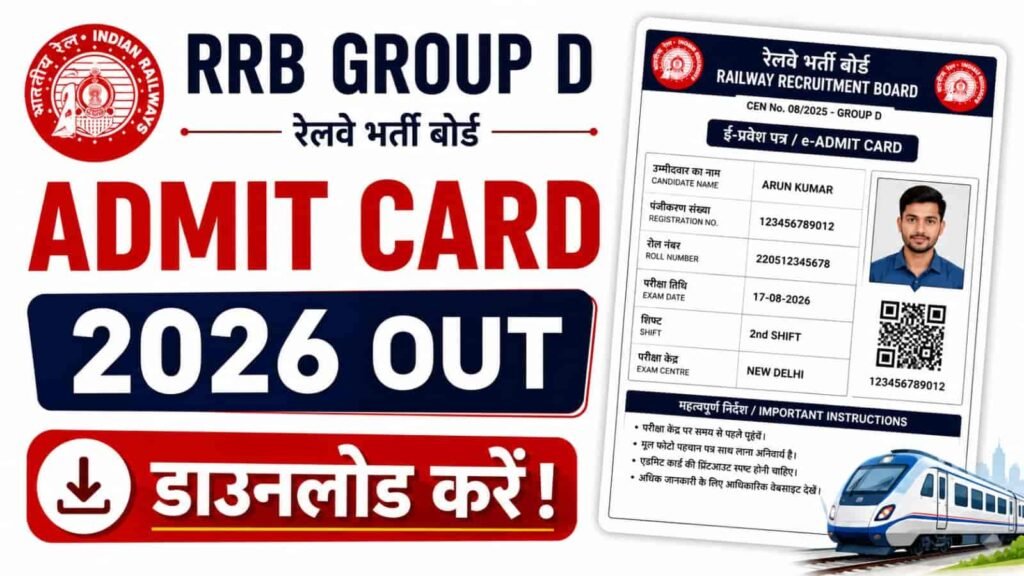 RRB Group D Admit Card 2026